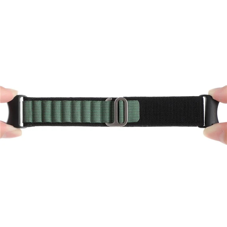 For Samsung Galaxy Watch6 / Watch6 Classic / Watch 5 / Watch4 Nylon Watch Strap G Hook Wristband+Black