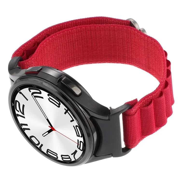 For Samsung Galaxy Watch6 / Watch6 Classic / Watch 5 / Watch4 Nylon Watch Strap G Hook Wristband