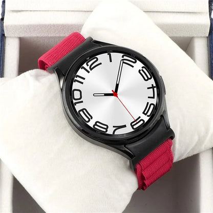 For Samsung Galaxy Watch6 / Watch6 Classic / Watch 5 / Watch4 Nylon Watch Strap G Hook Wristband