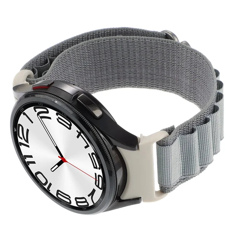For Samsung Galaxy Watch6 / Watch6 Classic / Watch 5 / Watch4 Nylon Watch Strap G Hook Wristband