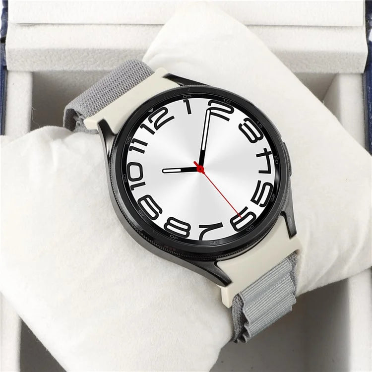 For Samsung Galaxy Watch6 / Watch6 Classic / Watch 5 / Watch4 Nylon Watch Strap G Hook Wristband