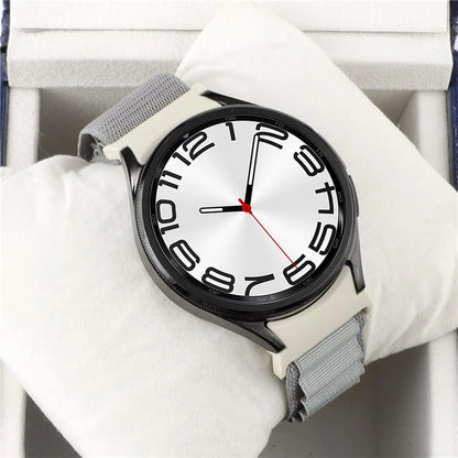 For Samsung Galaxy Watch6 / Watch6 Classic / Watch 5 / Watch4 Nylon Watch Strap G Hook Wristband