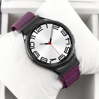 For Samsung Galaxy Watch6 / Watch6 Classic / Watch 5 / Watch4 Nylon Watch Strap G Hook Wristband