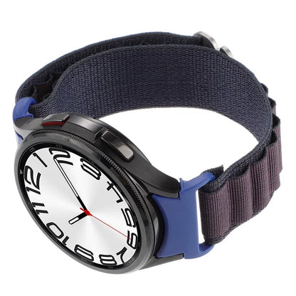 For Samsung Galaxy Watch6 / Watch6 Classic / Watch 5 / Watch4 Nylon Watch Strap G Hook Wristband