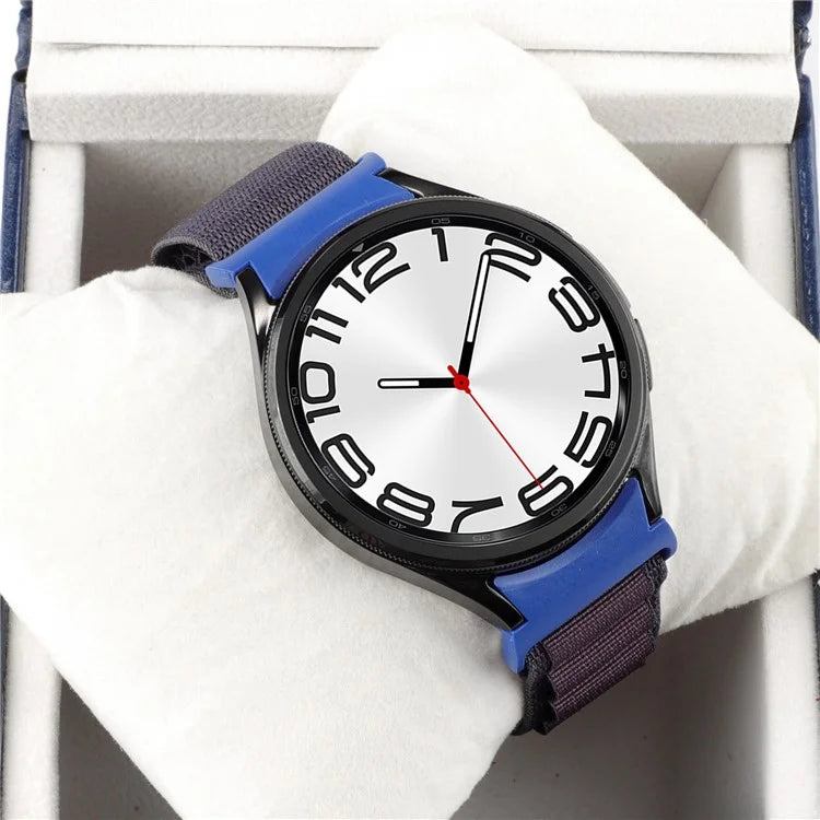 For Samsung Galaxy Watch6 / Watch6 Classic / Watch 5 / Watch4 Nylon Watch Strap G Hook Wristband
