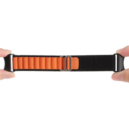 For Samsung Galaxy Watch6 / Watch6 Classic / Watch 5 / Watch4 Nylon Watch Strap G Hook Wristband+Black