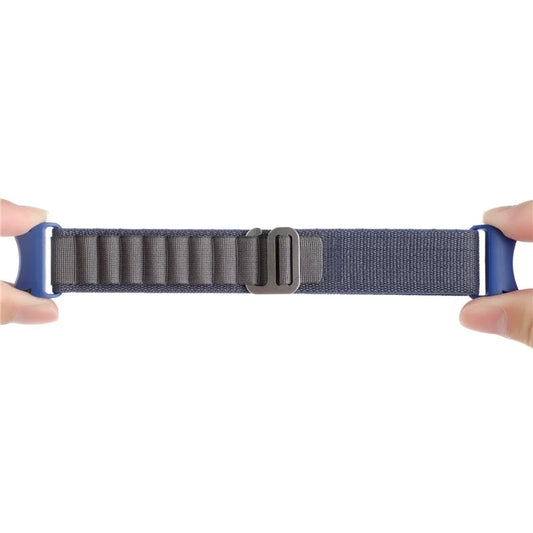 For Samsung Galaxy Watch6 / Watch6 Classic / Watch 5 / Watch4 Nylon Watch Strap G Hook Wristband+Blue
