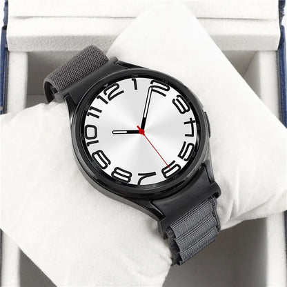 For Samsung Galaxy Watch6 / Watch6 Classic / Watch 5 / Watch4 Nylon Watch Strap G Hook Wristband