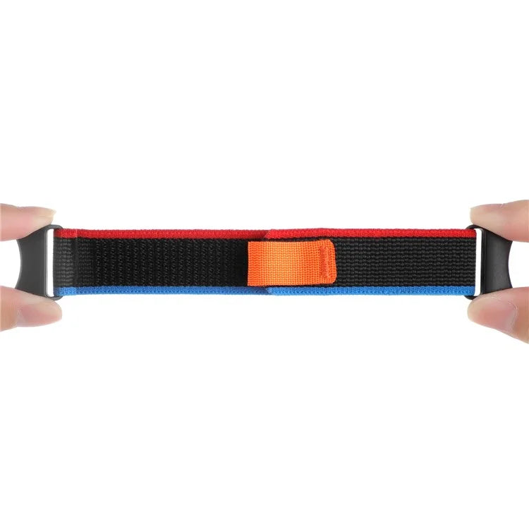 For Samsung Galaxy Watch6 / Watch 5 / Watch4 Trail Loop Strap Nylon Fabric Sport Watch Band / Red+Blue