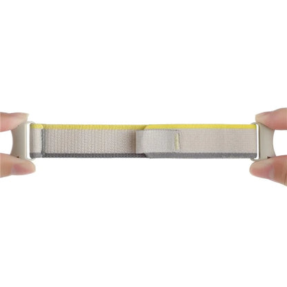 For Samsung Galaxy Watch6 / Watch 5 / Watch4 Trail Loop Strap Nylon Fabric Sport Watch Band / Grey+Yellow