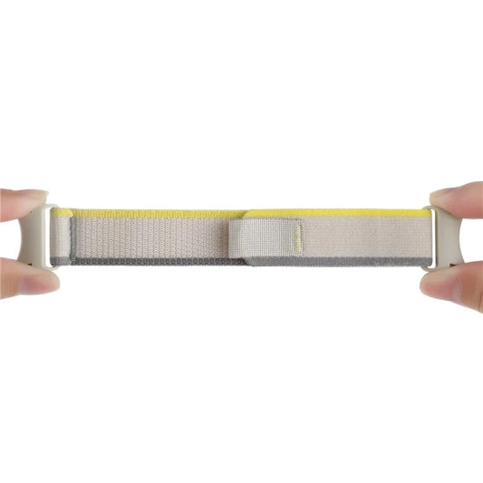 For Samsung Galaxy Watch6 / Watch 5 / Watch4 Trail Loop Strap Nylon Fabric Sport Watch Band / Grey+Yellow