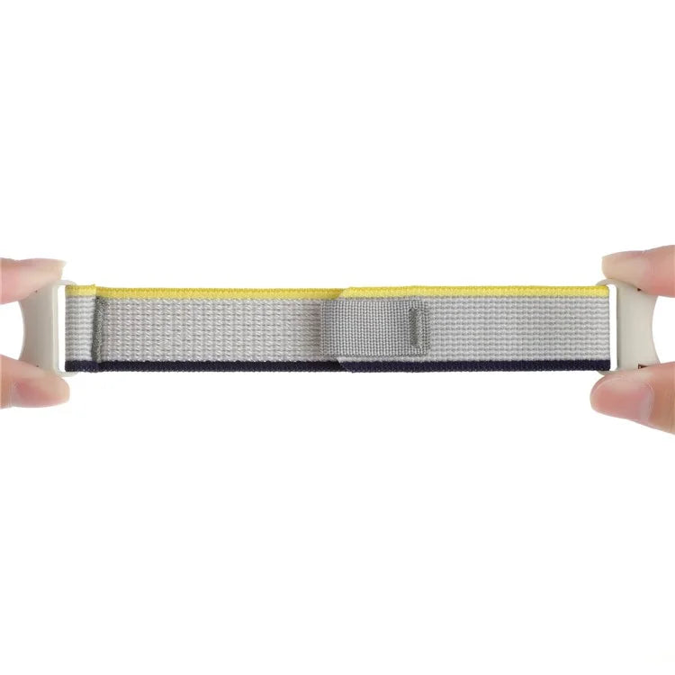 For Samsung Galaxy Watch6 / Watch 5 / Watch4 Trail Loop Strap Nylon Fabric Sport Watch Band / Black+Yellow