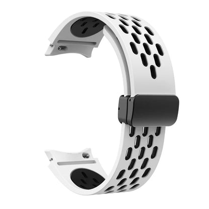 For Samsung Galaxy Watch6 40mm / Watch6 44mm / Watch6 Classic 43mm Silicone Watchband Black Buckle Strap