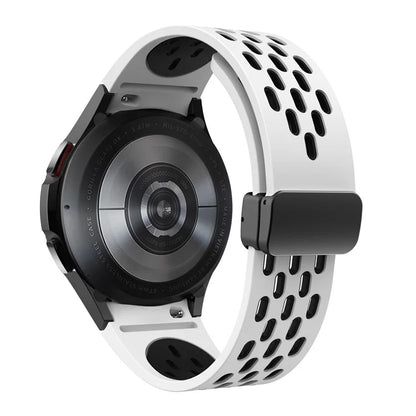 For Samsung Galaxy Watch6 40mm / Watch6 44mm / Watch6 Classic 43mm Silicone Watchband Black Buckle Strap