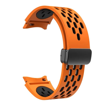 For Samsung Galaxy Watch6 40mm / Watch6 44mm / Watch6 Classic 43mm Silicone Watchband Black Buckle Strap