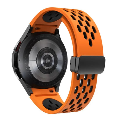 For Samsung Galaxy Watch6 40mm / Watch6 44mm / Watch6 Classic 43mm Silicone Watchband Black Buckle Strap