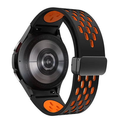 For Samsung Galaxy Watch6 40mm / Watch6 44mm / Watch6 Classic 43mm Silicone Watchband Black Buckle Strap