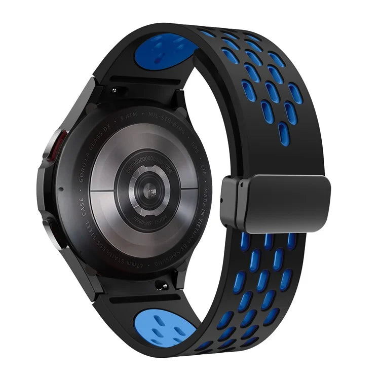For Samsung Galaxy Watch6 40mm / Watch6 44mm / Watch6 Classic 43mm Silicone Watchband Black Buckle Strap