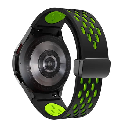 For Samsung Galaxy Watch6 40mm / Watch6 44mm / Watch6 Classic 43mm Silicone Watchband Black Buckle Strap
