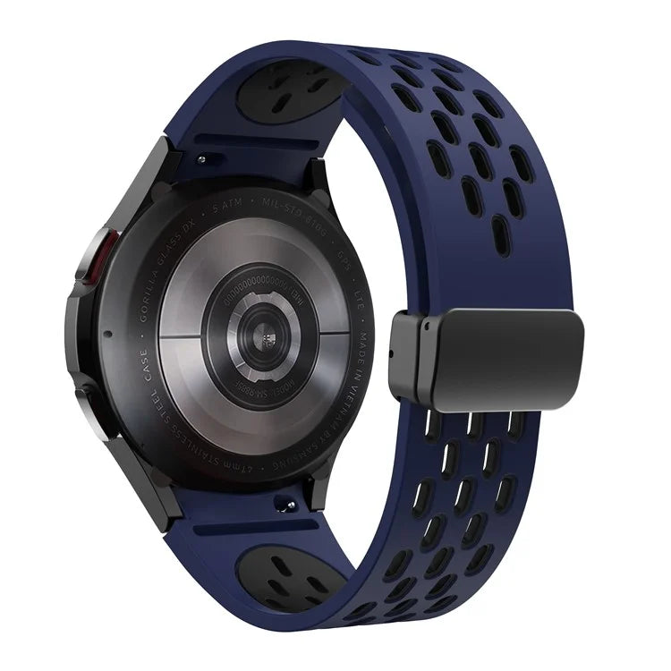 For Samsung Galaxy Watch6 40mm / Watch6 44mm / Watch6 Classic 43mm Silicone Watchband Black Buckle Strap