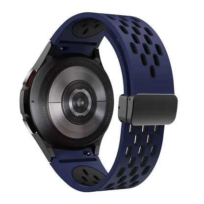 For Samsung Galaxy Watch6 40mm / Watch6 44mm / Watch6 Classic 43mm Silicone Watchband Black Buckle Strap