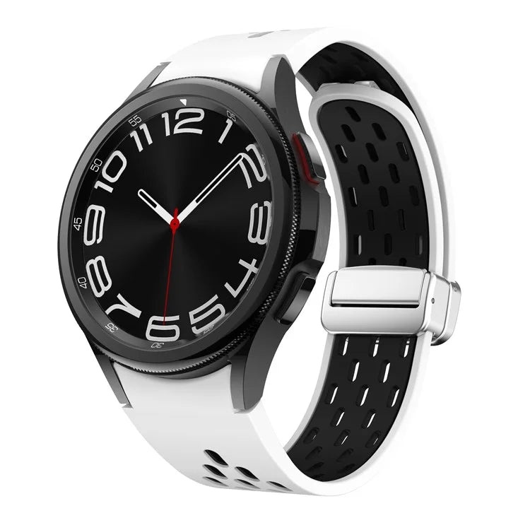 For Samsung Galaxy Watch6 40mm / Watch6 44mm / Watch6 Classic 43mm Watch Strap with Silver Buckle