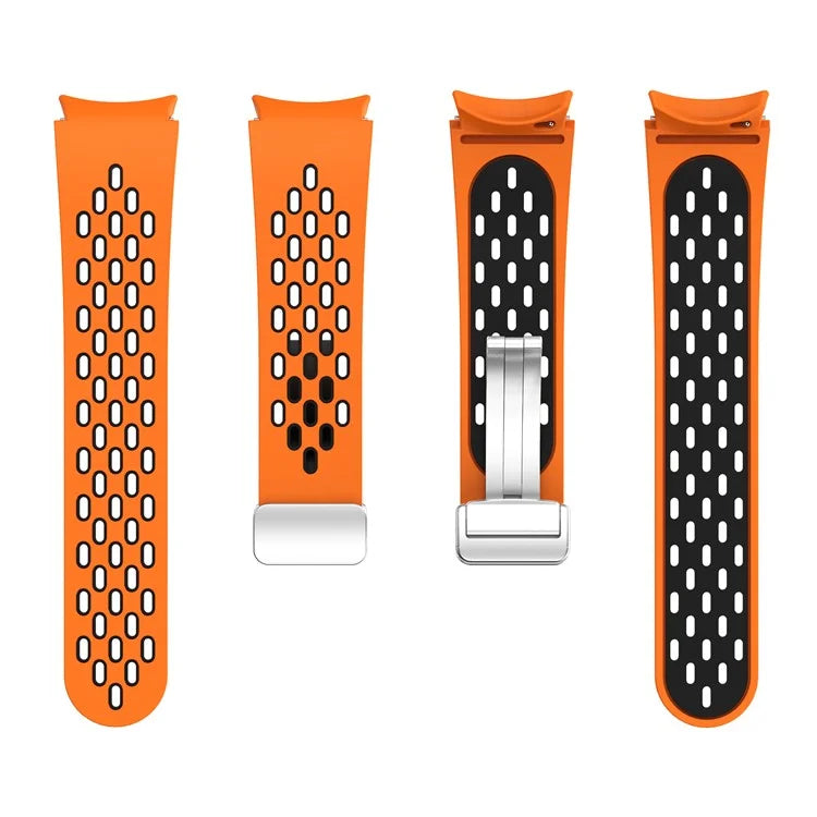 For Samsung Galaxy Watch6 40mm / Watch6 44mm / Watch6 Classic 43mm Watch Strap with Silver Buckle