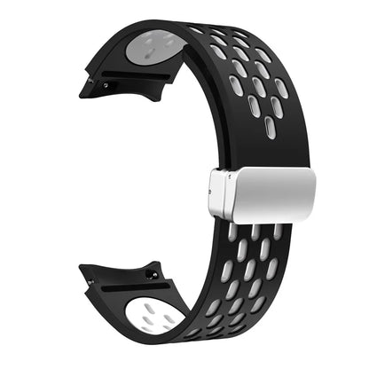 For Samsung Galaxy Watch6 40mm / Watch6 44mm / Watch6 Classic 43mm Watch Strap with Silver Buckle