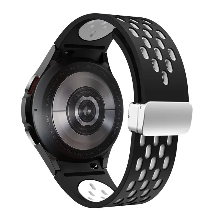For Samsung Galaxy Watch6 40mm / Watch6 44mm / Watch6 Classic 43mm Watch Strap with Silver Buckle