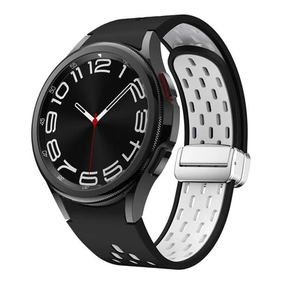 For Samsung Galaxy Watch6 40mm / Watch6 44mm / Watch6 Classic 43mm Watch Strap with Silver Buckle