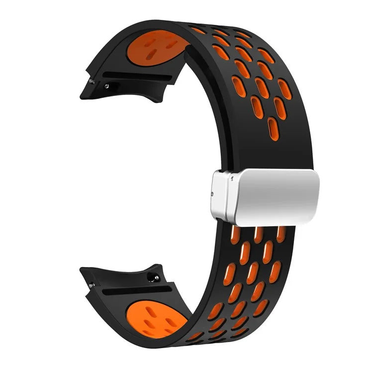 For Samsung Galaxy Watch6 40mm / Watch6 44mm / Watch6 Classic 43mm Watch Strap with Silver Buckle