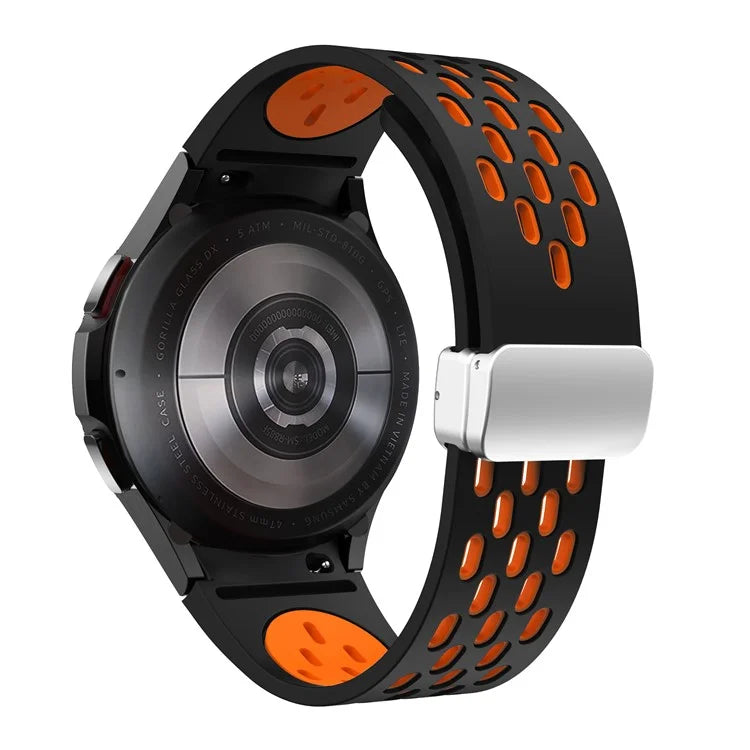 For Samsung Galaxy Watch6 40mm / Watch6 44mm / Watch6 Classic 43mm Watch Strap with Silver Buckle