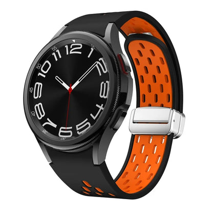 For Samsung Galaxy Watch6 40mm / Watch6 44mm / Watch6 Classic 43mm Watch Strap with Silver Buckle