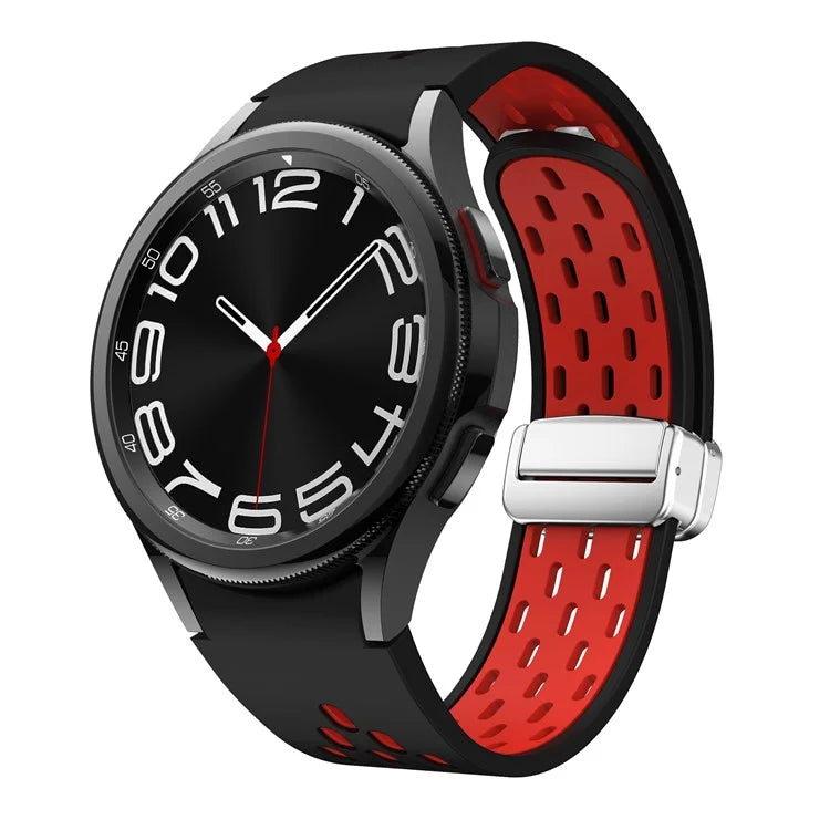 For Samsung Galaxy Watch6 40mm / Watch6 44mm / Watch6 Classic 43mm Watch Strap with Silver Buckle