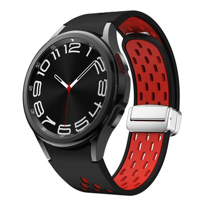 For Samsung Galaxy Watch6 40mm / Watch6 44mm / Watch6 Classic 43mm Watch Strap with Silver Buckle
