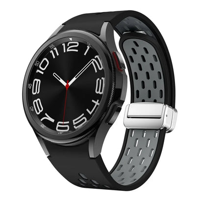 For Samsung Galaxy Watch6 40mm / Watch6 44mm / Watch6 Classic 43mm Watch Strap with Silver Buckle