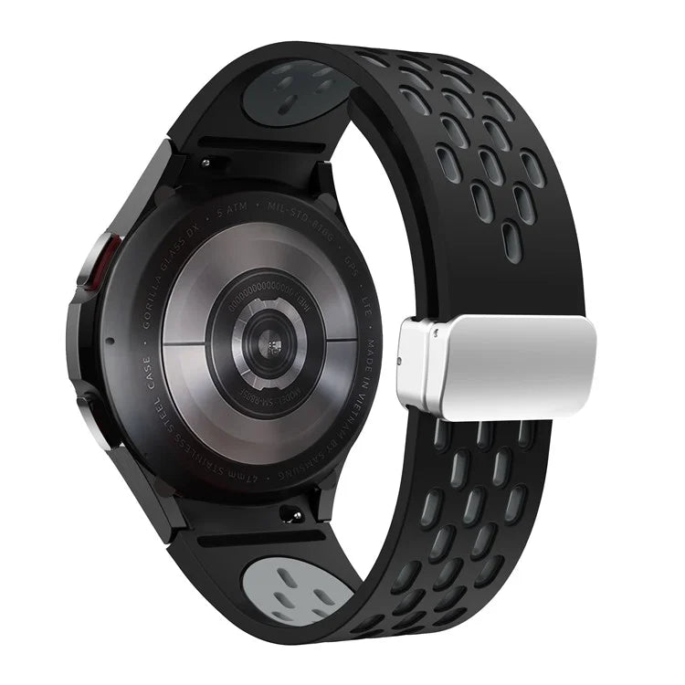 For Samsung Galaxy Watch6 40mm / Watch6 44mm / Watch6 Classic 43mm Watch Strap with Silver Buckle