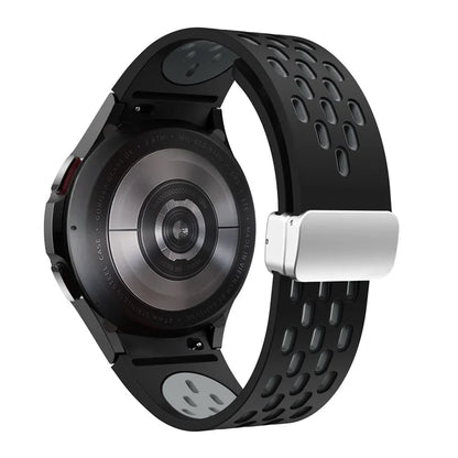 For Samsung Galaxy Watch6 40mm / Watch6 44mm / Watch6 Classic 43mm Watch Strap with Silver Buckle