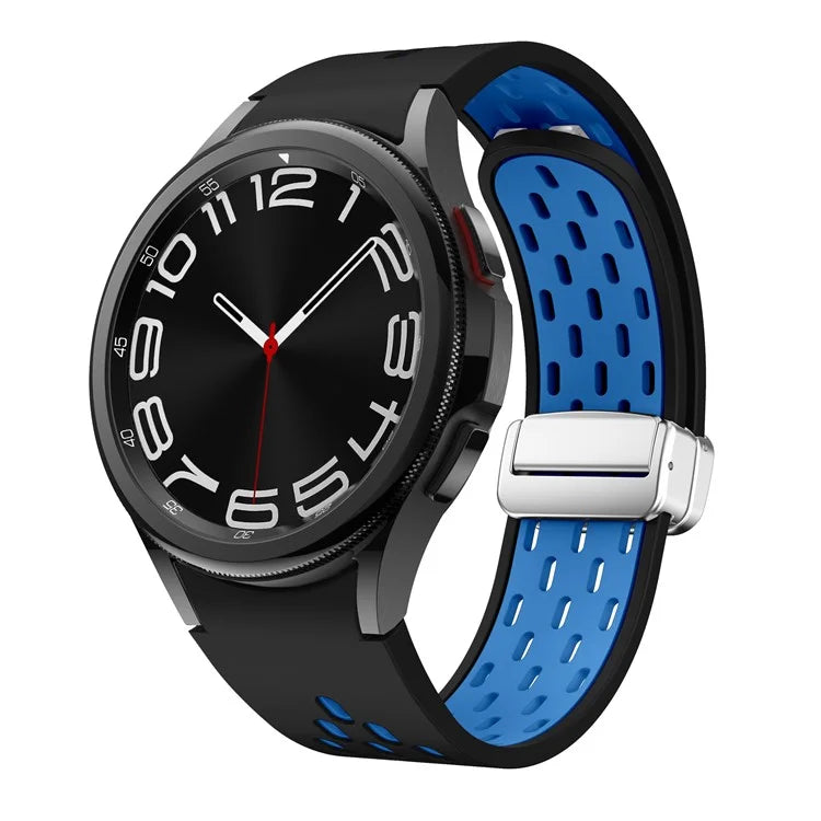 For Samsung Galaxy Watch6 40mm / Watch6 44mm / Watch6 Classic 43mm Watch Strap with Silver Buckle