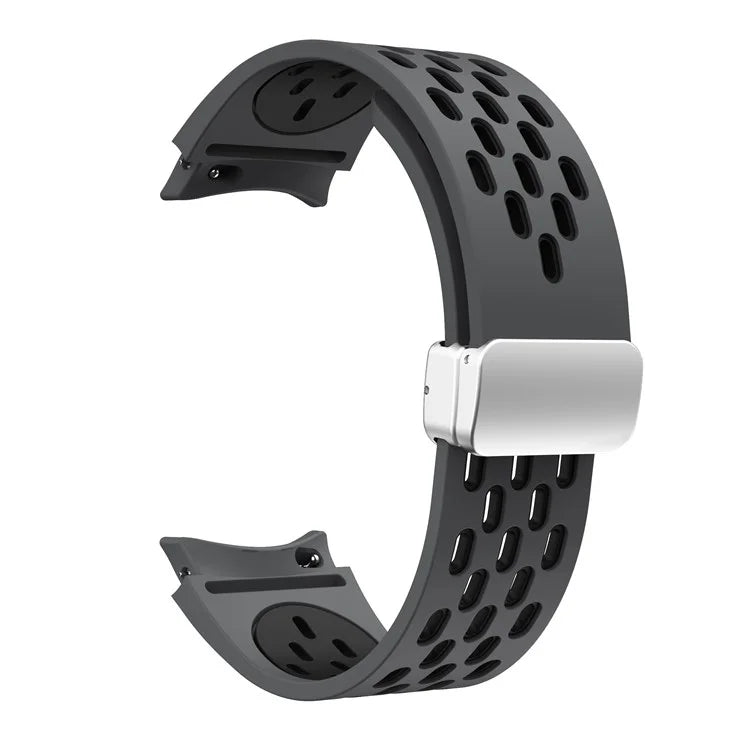 For Samsung Galaxy Watch6 40mm / Watch6 44mm / Watch6 Classic 43mm Watch Strap with Silver Buckle