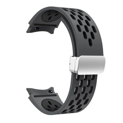 For Samsung Galaxy Watch6 40mm / Watch6 44mm / Watch6 Classic 43mm Watch Strap with Silver Buckle