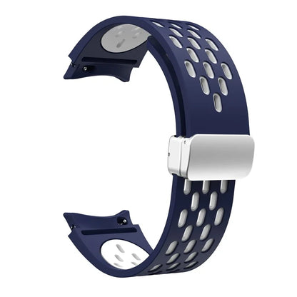 For Samsung Galaxy Watch6 40mm / Watch6 44mm / Watch6 Classic 43mm Watch Strap with Silver Buckle