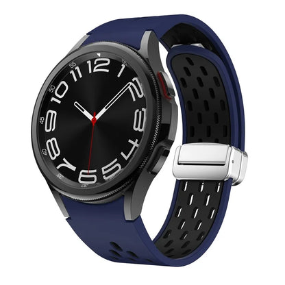 For Samsung Galaxy Watch6 40mm / Watch6 44mm / Watch6 Classic 43mm Watch Strap with Silver Buckle