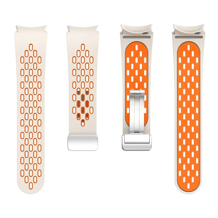For Samsung Galaxy Watch6 40mm / Watch6 44mm / Watch6 Classic 43mm Watch Strap with Silver Buckle
