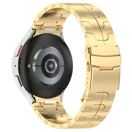 For Samsung Galaxy Watch6 / Watch 5 / Watch4 Watch Strap Stainless Steel Watch Band with Connector