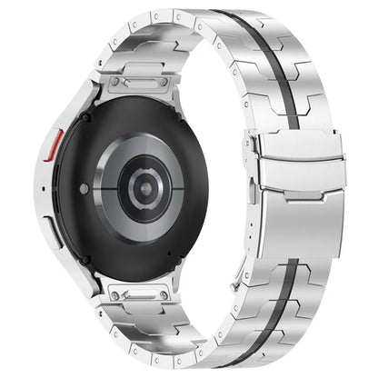 For Samsung Galaxy Watch6 / Watch 5 / Watch4 Watch Strap Stainless Steel Watch Band with Connector
