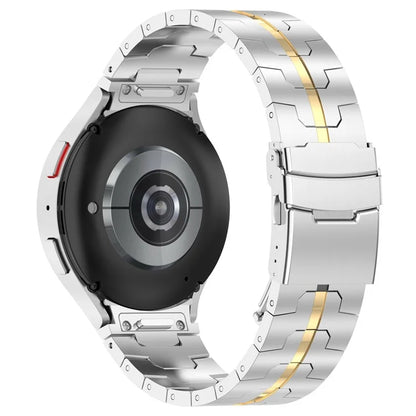 For Samsung Galaxy Watch6 / Watch 5 / Watch4 Watch Strap Stainless Steel Watch Band with Connector