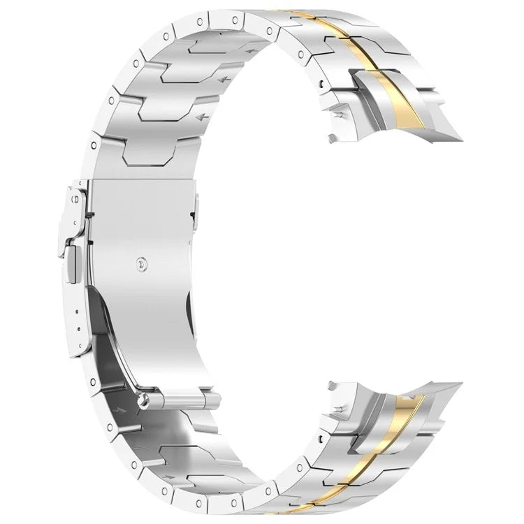 For Samsung Galaxy Watch6 / Watch 5 / Watch4 Watch Strap Stainless Steel Watch Band with Connector