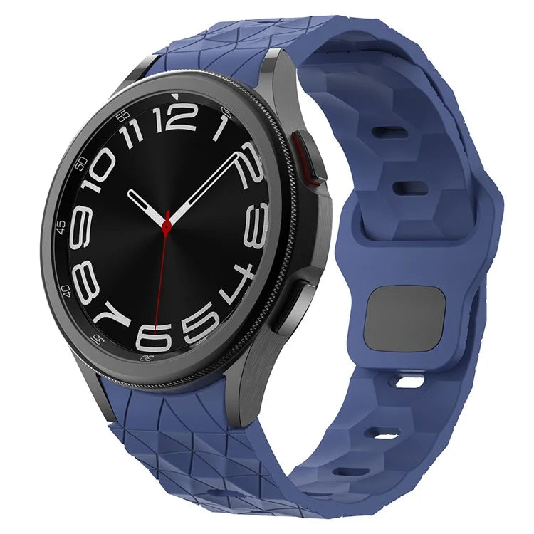 For Samsung Galaxy Watch6 / Watch 5 / Watch4 Football Pattern Strap Silicone Watch Band