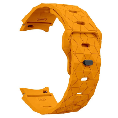 For Samsung Galaxy Watch6 / Watch 5 / Watch4 Football Pattern Strap Silicone Watch Band